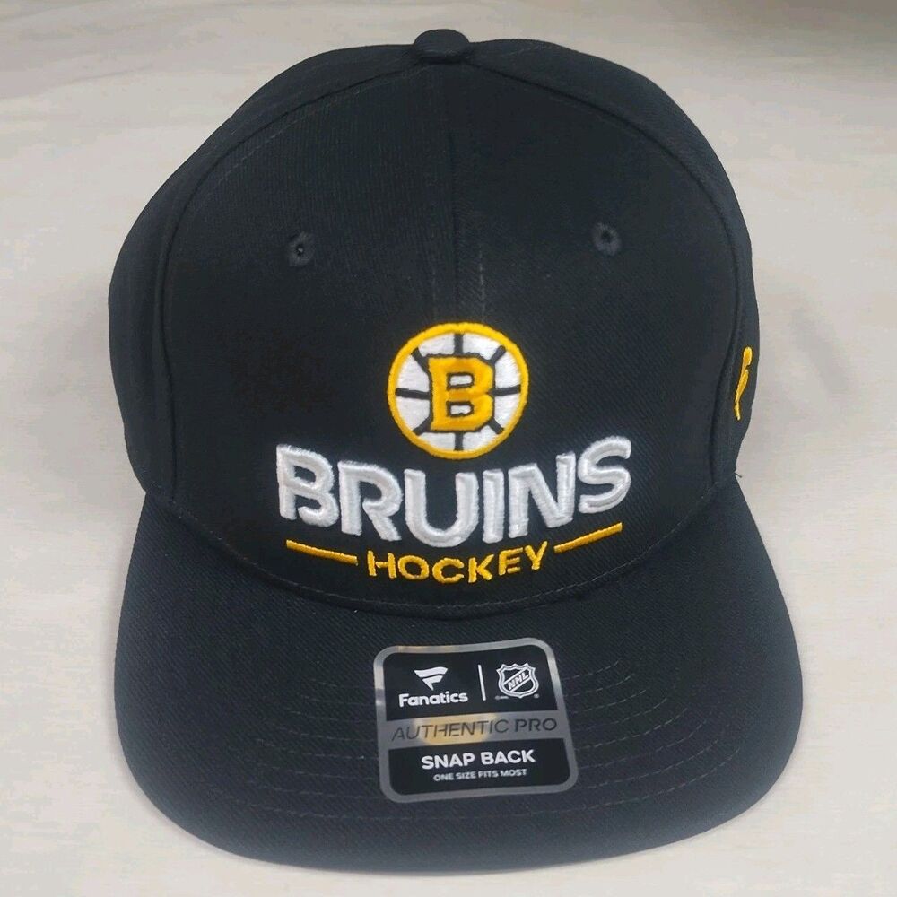 Boston Bruins Fanatics Black Dad Hat Cap Adult Men's Adjustable NEW